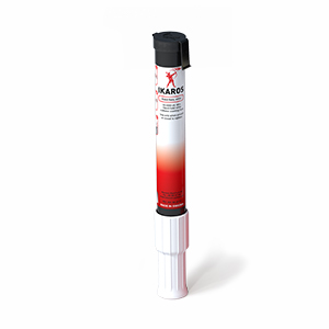 A product image of the white hand flare, a signal flare which works as warn-off signal for cargo vessels and leisure boats.
